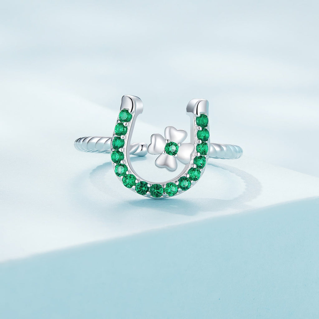 925 Sterling Silver Platinum Plated CZ Ring for Women