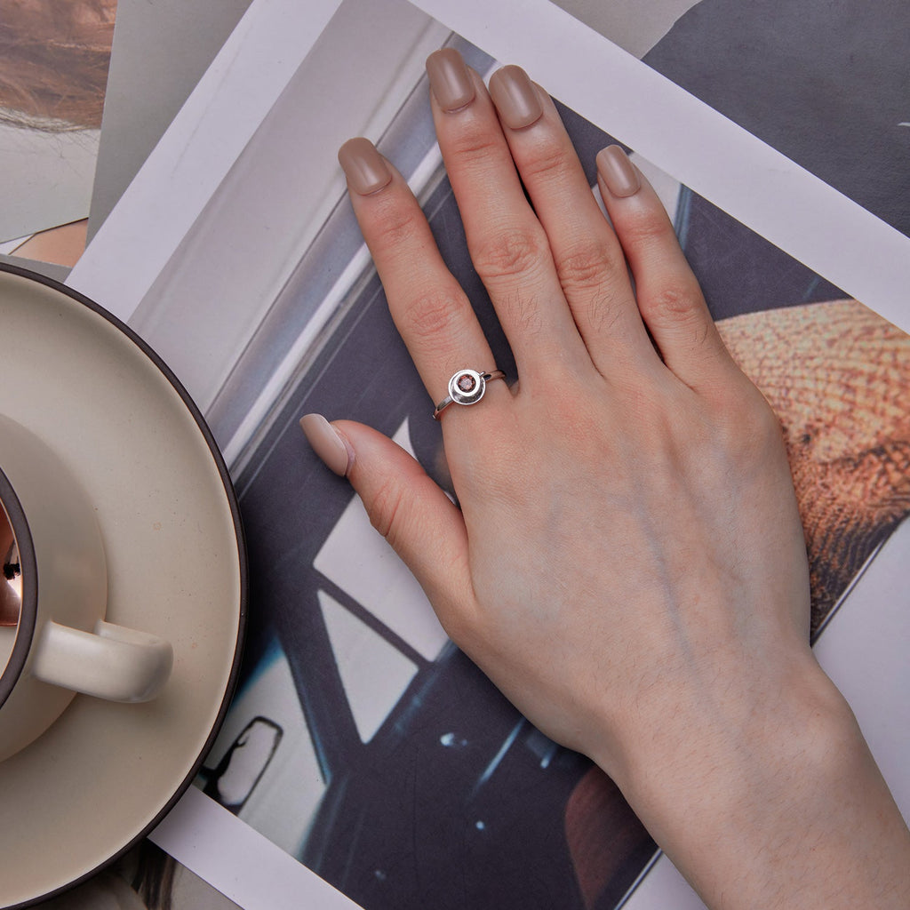 925 Sterling Silver Ring with Pavé Setting CZ