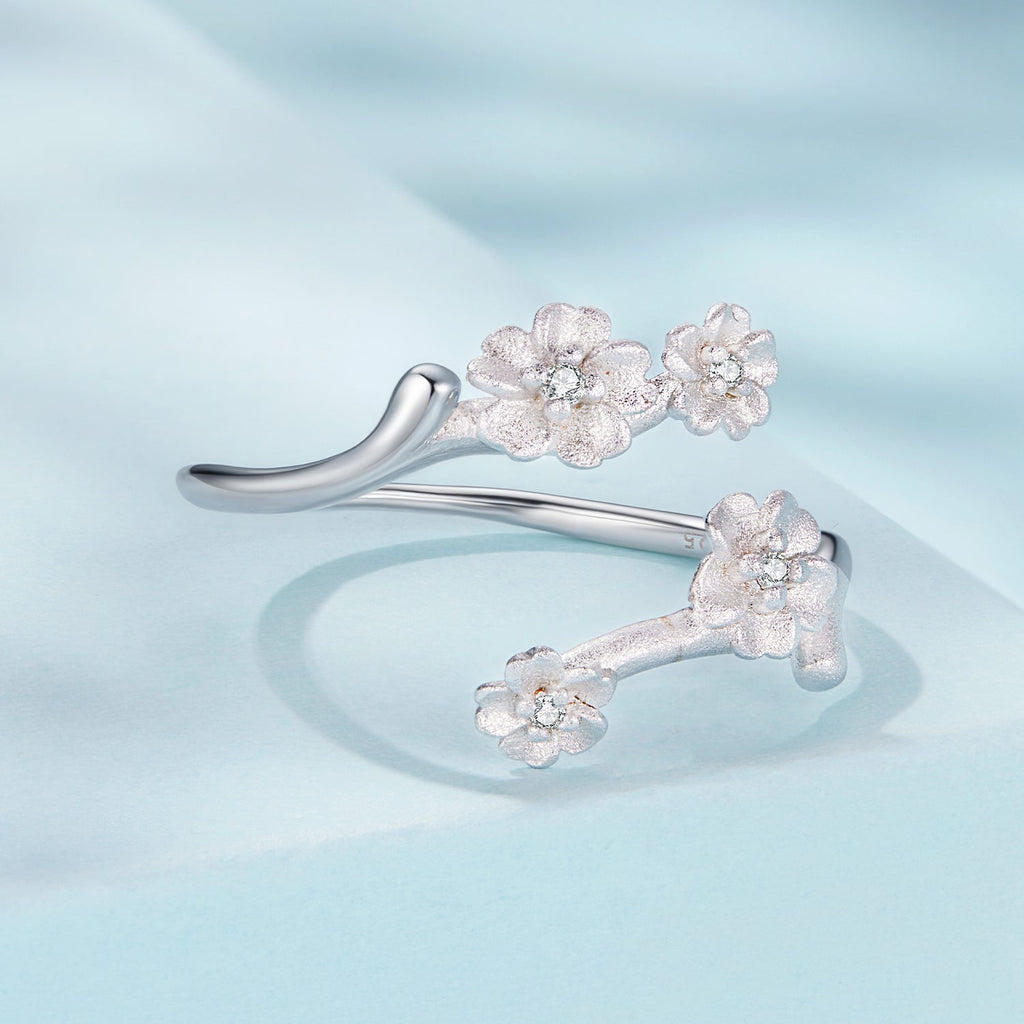 925 Sterling Silver Plated White Gold Ring for Women