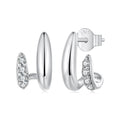 925 Sterling Silver Earrings with Pavé Setting CZ