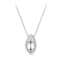 925 Sterling Silver White Gold Plated Necklace 40+5cm Length for Women