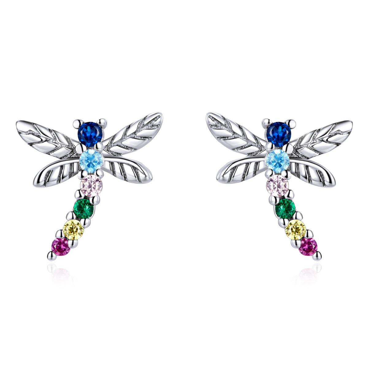 925 Sterling Silver Earrings with Pavé Setting CZ in Oxidized Silver