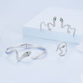 925 Sterling Silver Pave Setting CZ Oxidized Silver Ring for Women