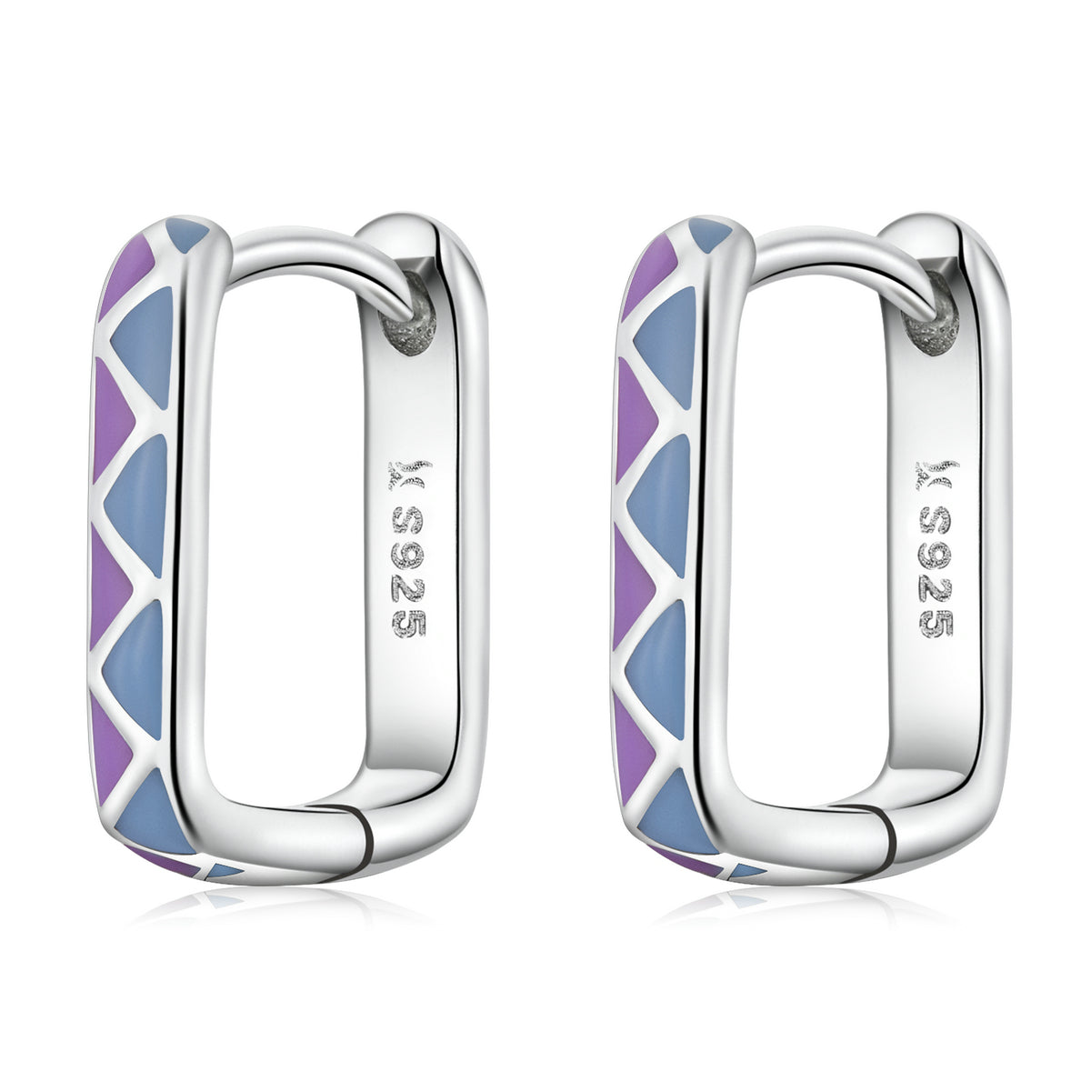 S925 Sterling Silver Enamel Oxidized Earrings for Women