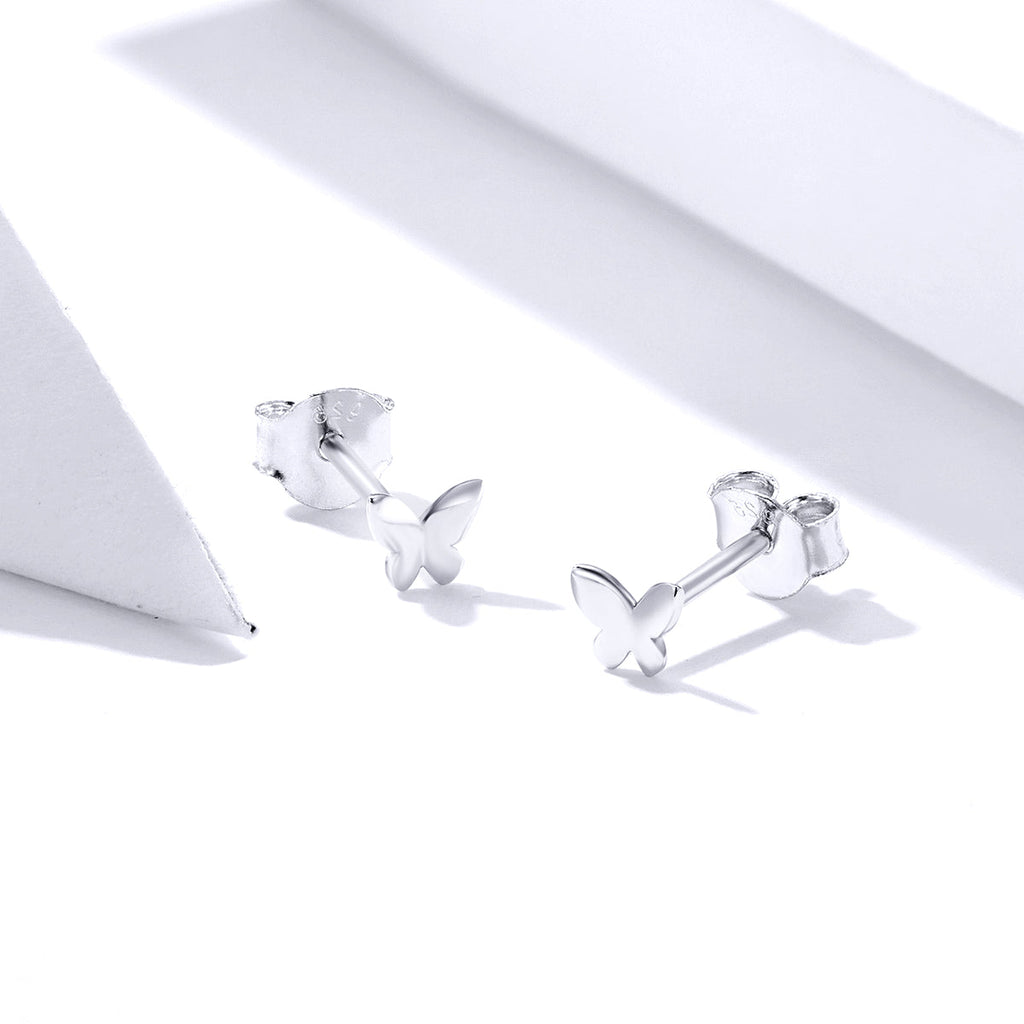 925 Sterling Silver & Platinum Plated Earrings