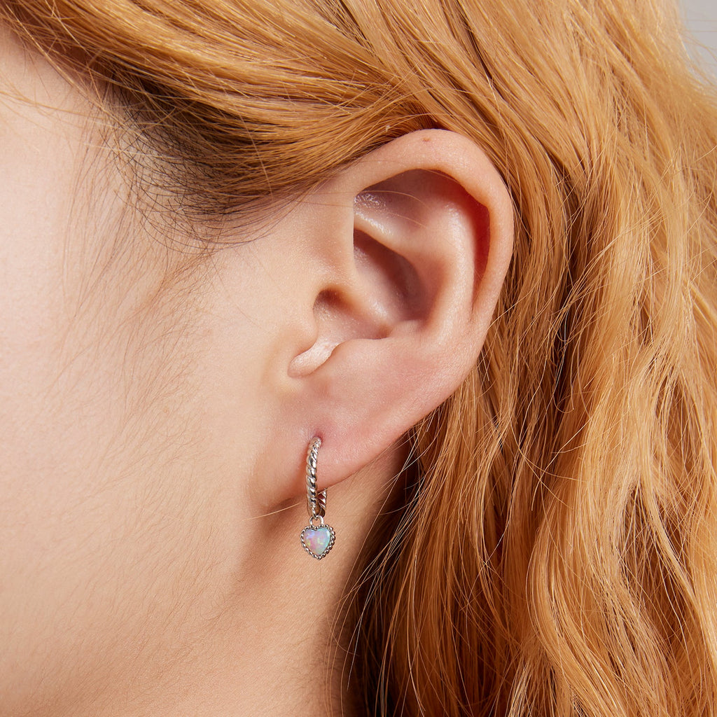 S925 Sterling Silver Translucent Opal Earrings