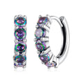 925 Sterling Silver Earrings with Pavé Setting CZ in Oxidized Finish for Women