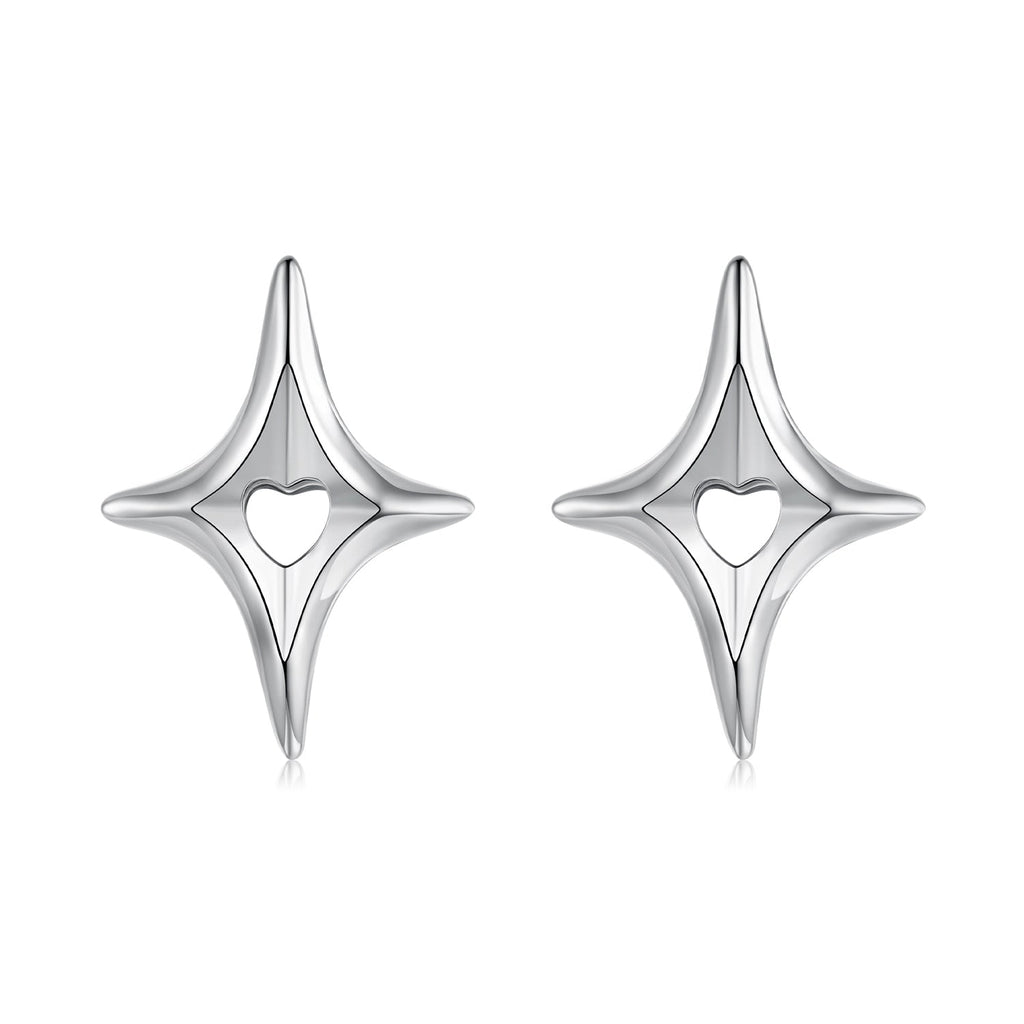 925 Sterling Silver Earrings 1.2x0.9cm