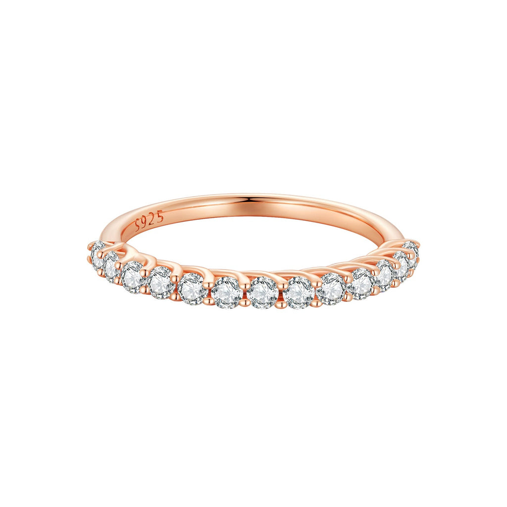 925 Sterling Silver Moissanite 0.03ct Ring Size 6A for Women
