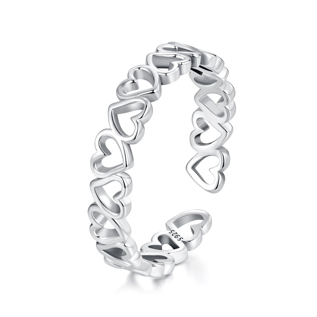 925 Sterling Silver Oxidized Silver 0.4cm Wide Ring