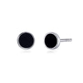 S925 Sterling Silver Earrings with Enamel Process for Women 0.5cm