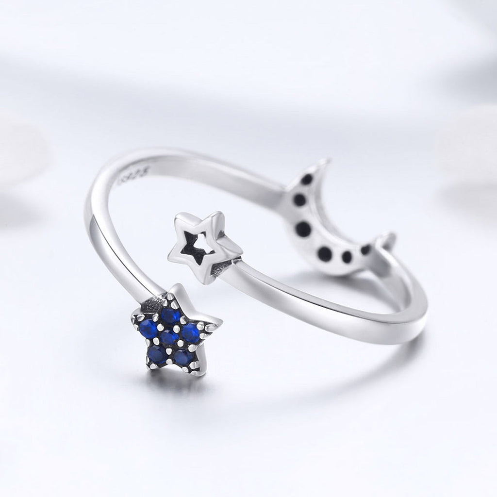 925 Sterling Silver Adjustable Ring, 0.2cm Width, Size 1.1*0.7cm, Women