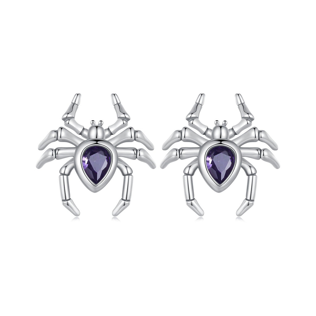 925 Sterling Silver Earrings with Pavé Setting CZ, Size 13*12mm