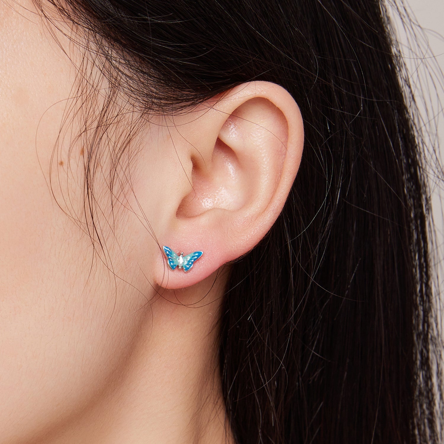 925 Sterling Silver Earrings with Enamel and CZ for Women
