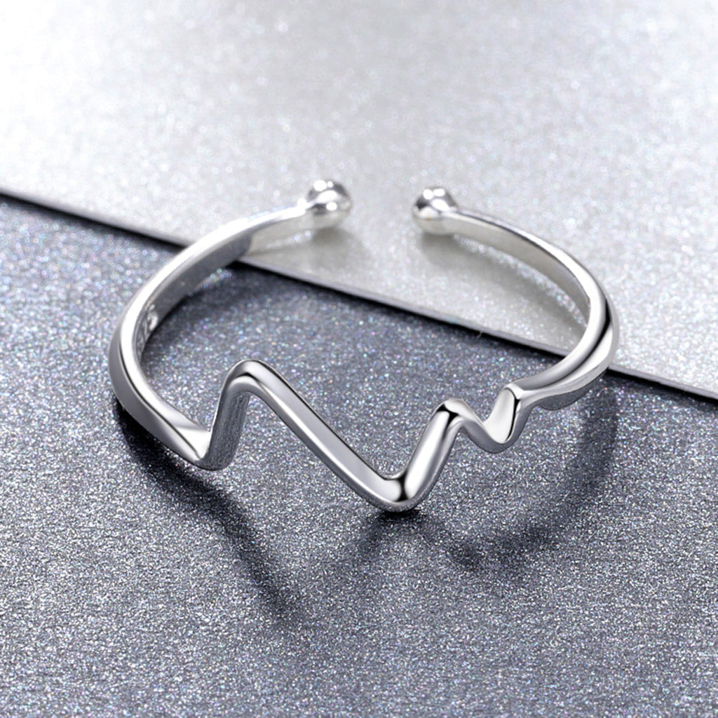 925 Sterling Silver Platinum Plated 0.1cm Ring for Men