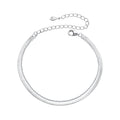 925 Sterling Silver 15+6cm White Gold Plated Bracelet for Women