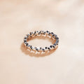 925 Sterling Silver Oxidized Ring Size 5.0 for Women
