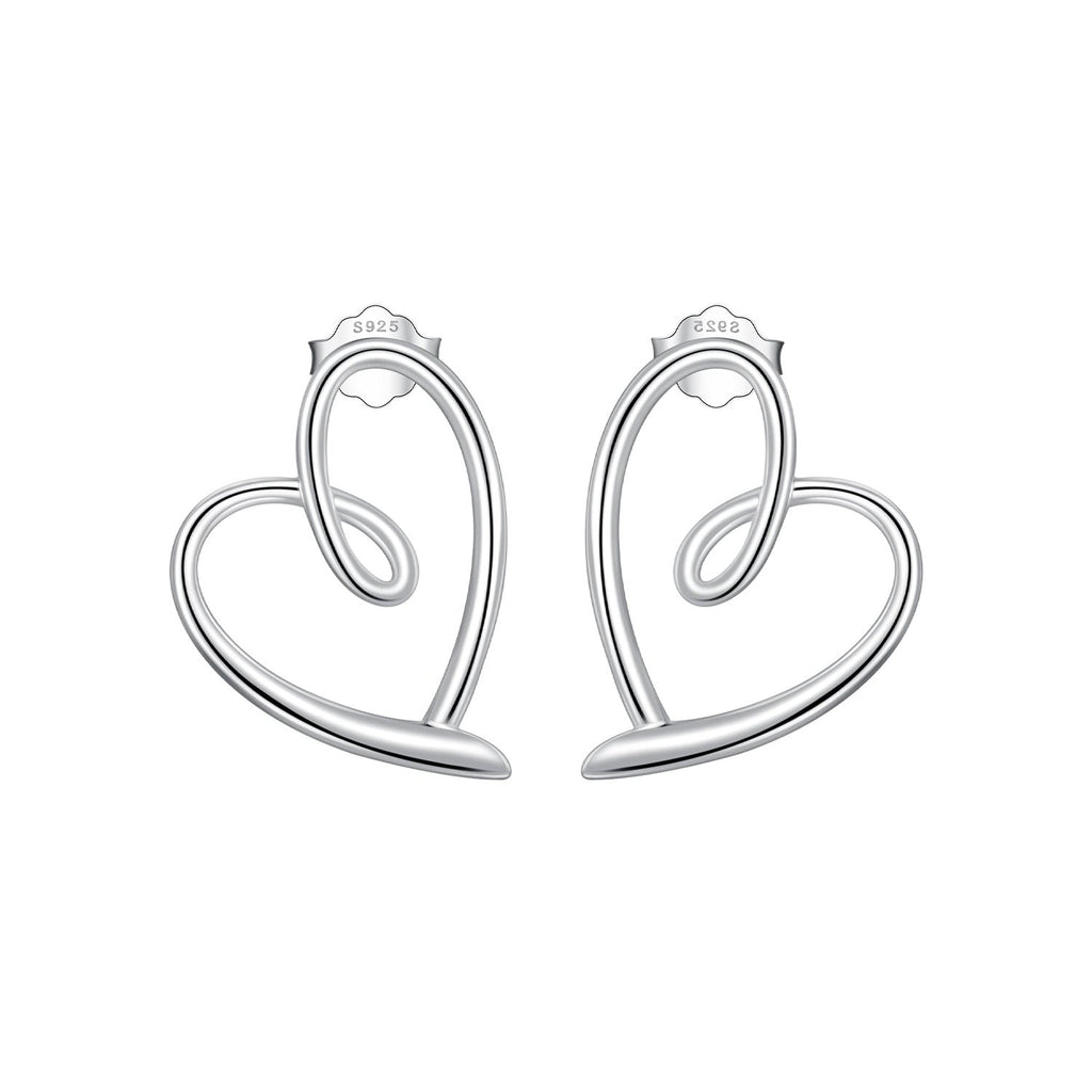 925 Sterling Silver Earrings for Women - 19x14mm, Platinum Plated