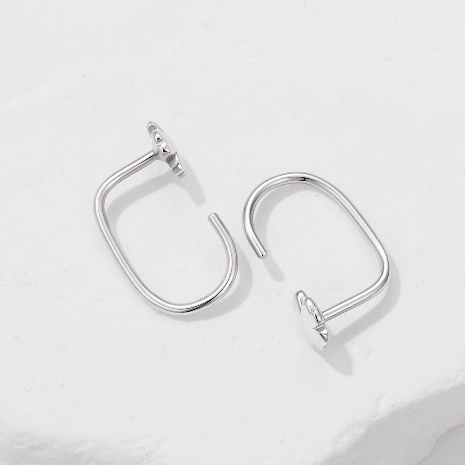 925 Sterling Silver Plated White Gold Earrings for Women