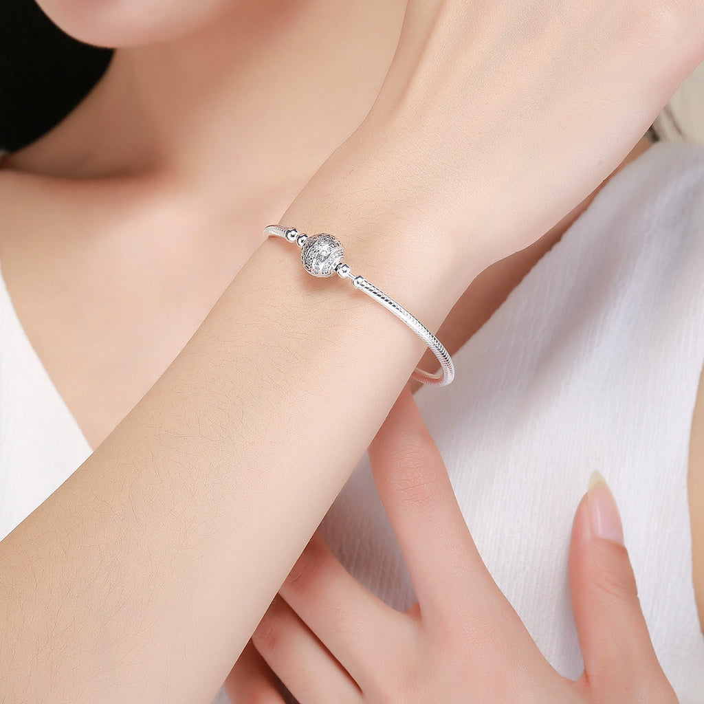 925 Sterling Silver SCB Bracelet Style Nan Size 17.0 for Women