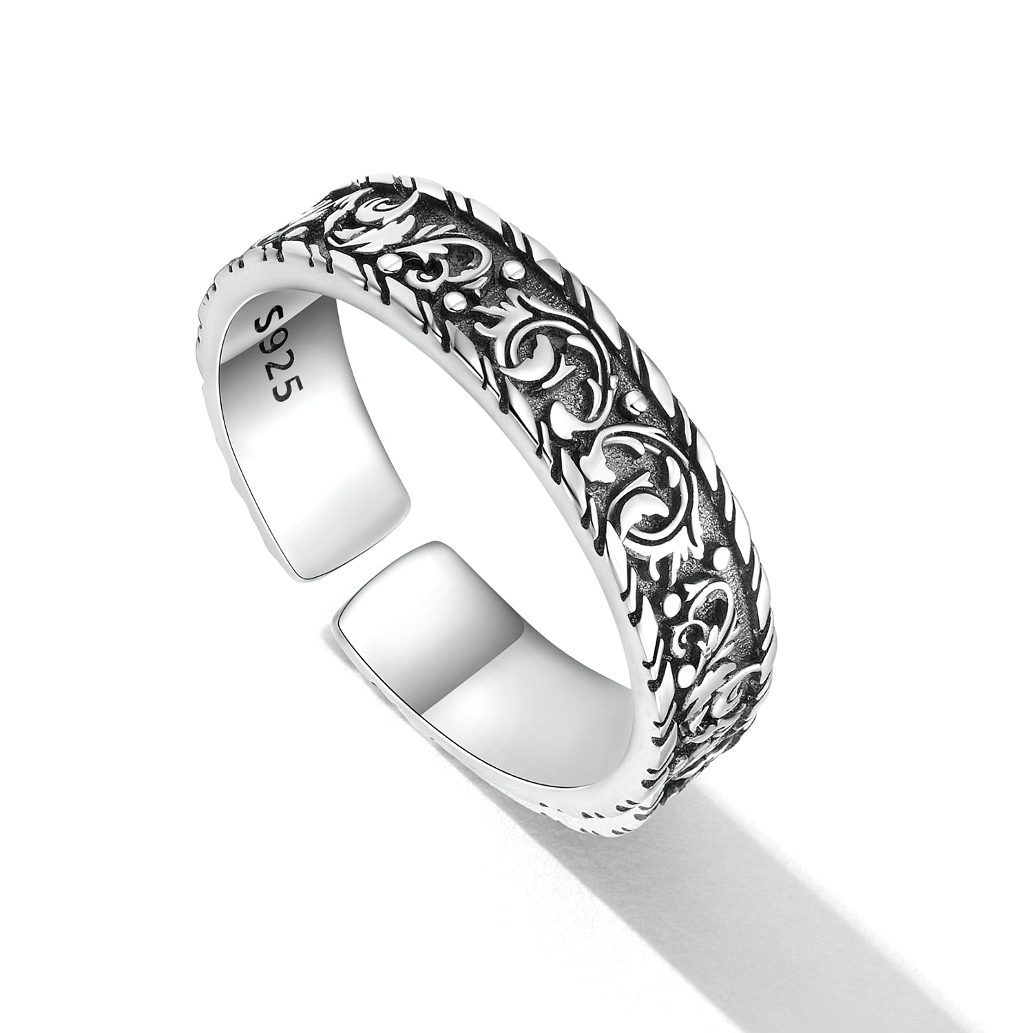 925 Oxidized Silver 0.5cm Ring