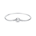 925 Sterling Silver Oxidized Silver White Gold 14.0mm Bracelet for Women