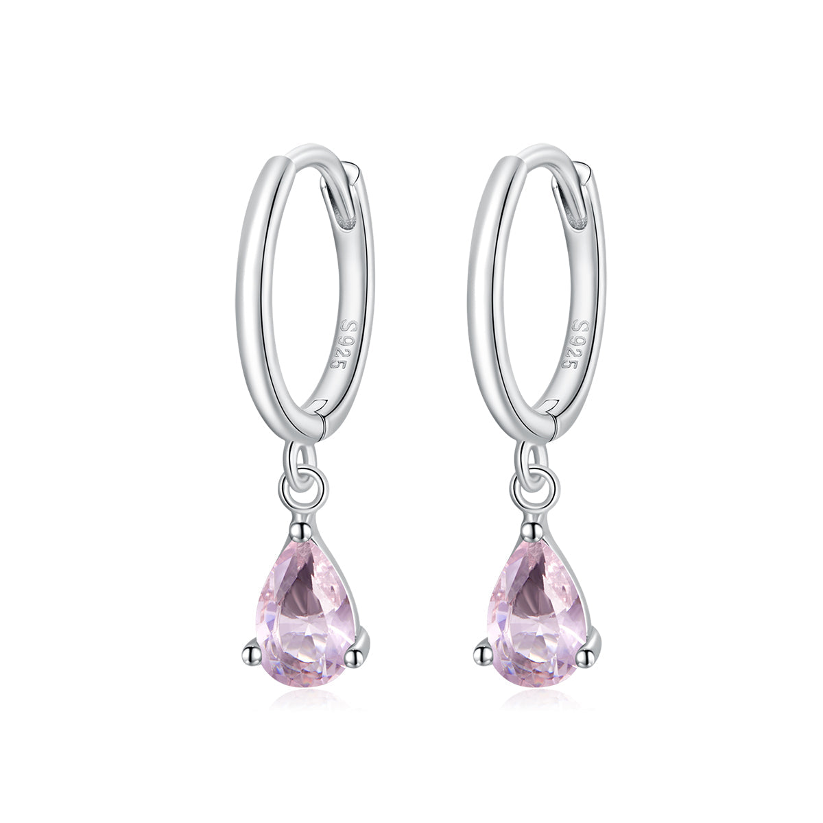 925 Sterling Silver Earrings with Pavé Setting CZ