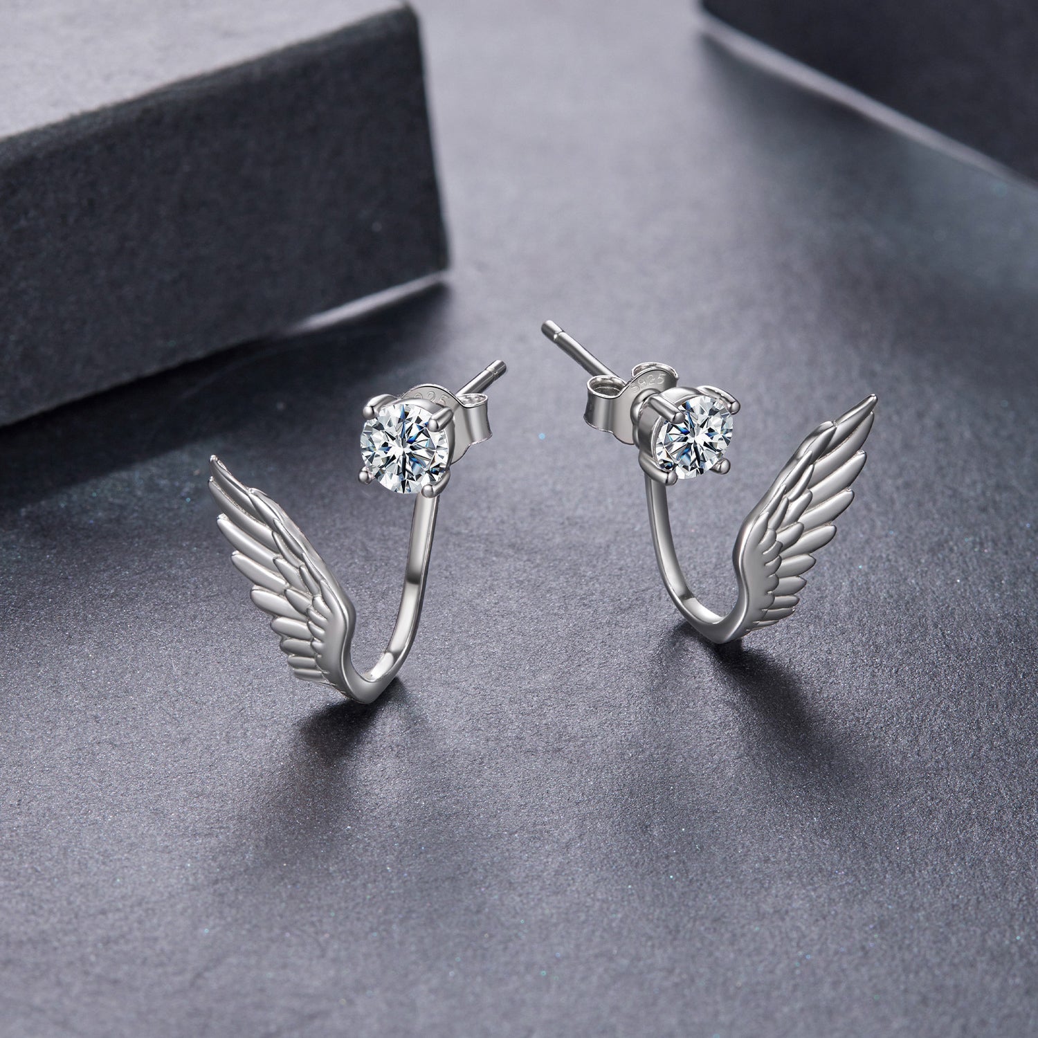 925 Sterling Silver Moissanite 0.50 Carat Earrings for Women