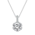 925 Sterling Silver Moissanite Pendant Necklace for Women - 45cm