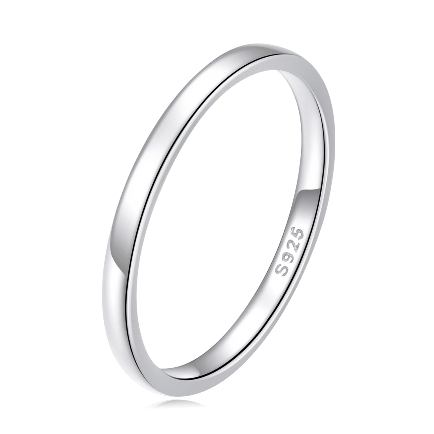 925 Sterling Silver Plated Platinum Ring Size 6.0 for Women