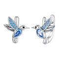 925 Sterling Silver Earrings with Pavé Setting and Oxidized Finish for Women