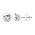 925 Sterling Silver Moissanite 0.5 Carat Earrings for Women