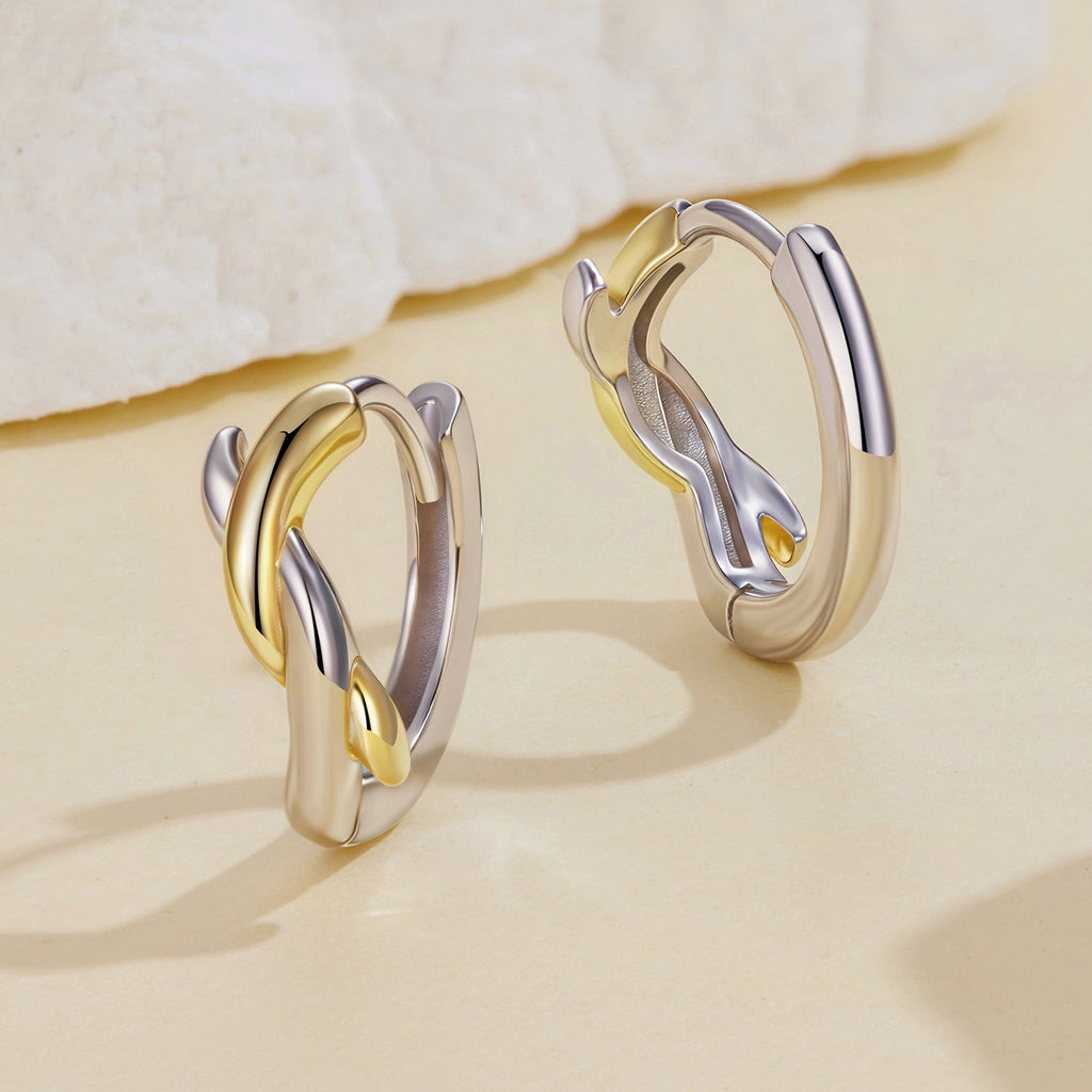 925 Sterling Silver White Gold Plated Earrings