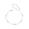 925 Sterling Silver Bracelet with Pavé Setting CZ and White Gold Plating
