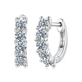 925 Sterling Silver Moissanite Earrings 1.3cm for Women