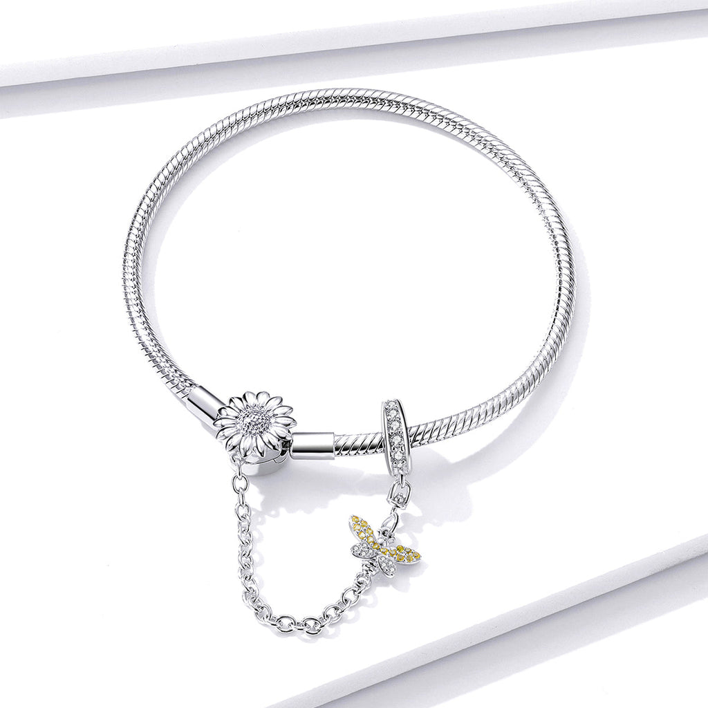 925 Sterling Silver Adjustable Length 17cm Bracelet for Women