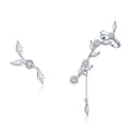 925 Sterling Silver Earrings with Platinum Plating and CZ for Women