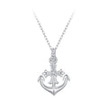 925 Sterling Silver Necklace with Pavé Set CZ and White Gold Plating