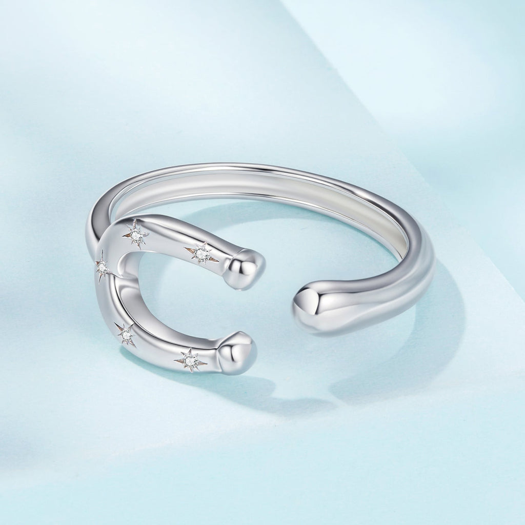 925 Sterling Silver & White Gold Plated Pavé CZ Ring