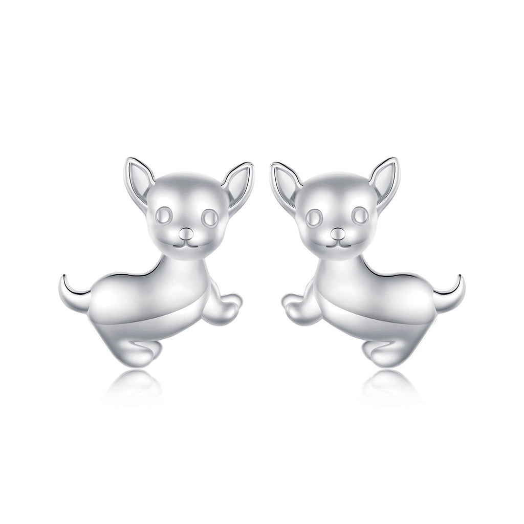 925 Sterling Silver Earrings Plated Platinum 10*12mm for Women