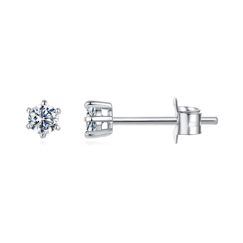 925 Sterling Silver 0.65 Carat Moissanite Earrings for Women