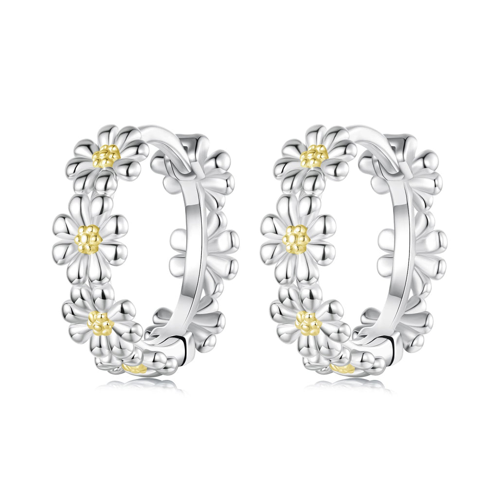 925 Sterling Silver Plated White Gold Earrings for Women