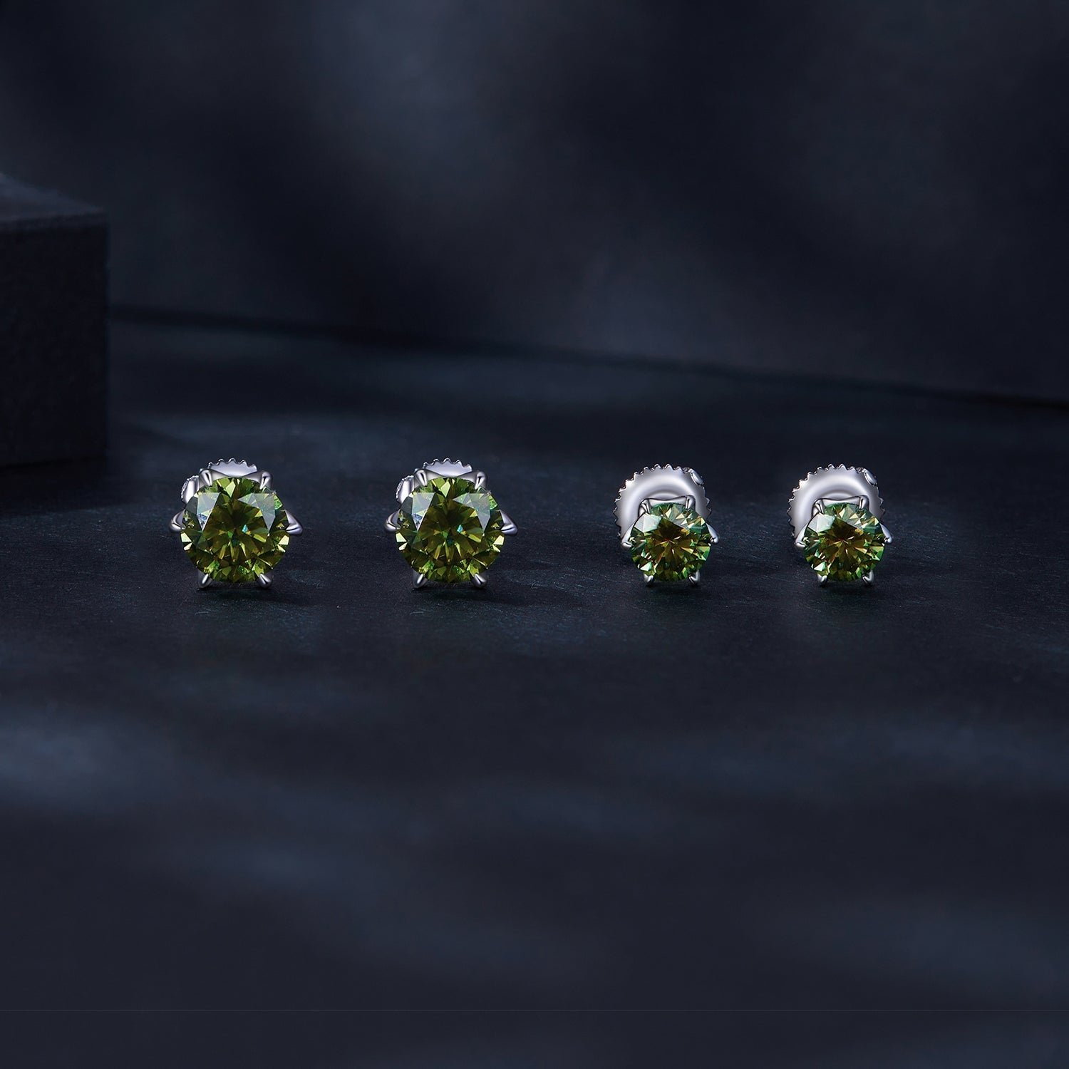 925 Sterling Silver Moissanite 1.00 Carat Earrings Size 7.0mm for Women
