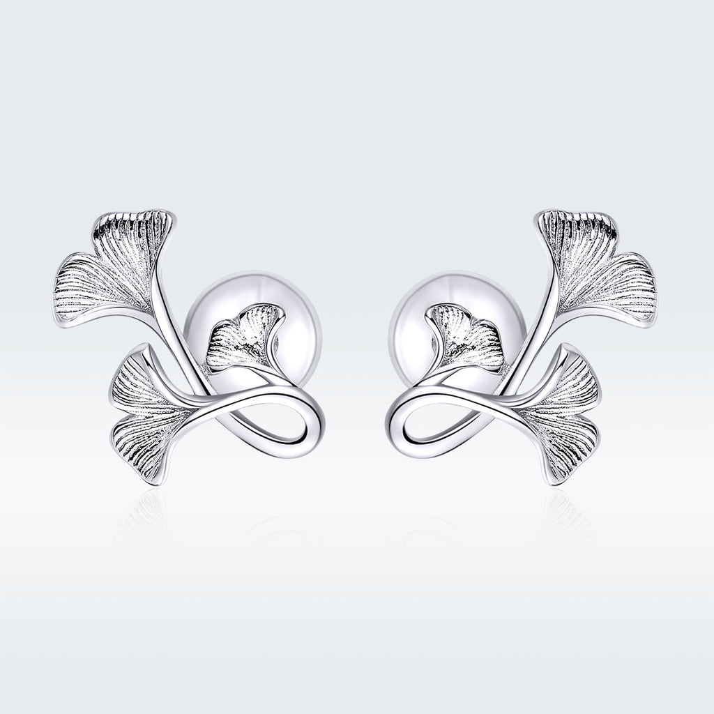 925 Sterling Silver Plated Platinum Wiredrawing Earrings