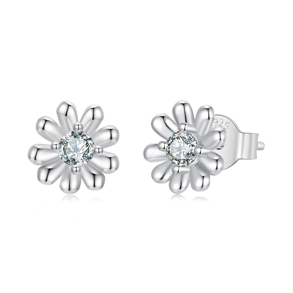 925 Sterling Silver Moissanite 0.3cm Earrings for Women