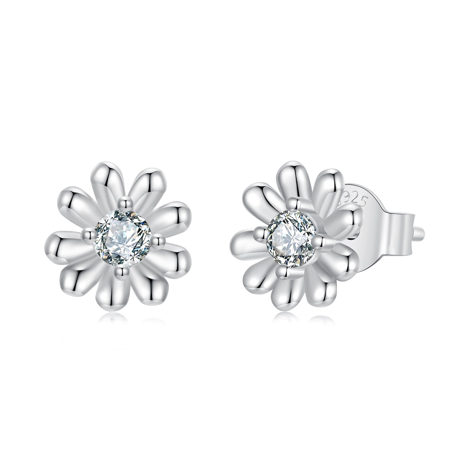 925 Sterling Silver Moissanite 0.3cm Earrings for Women