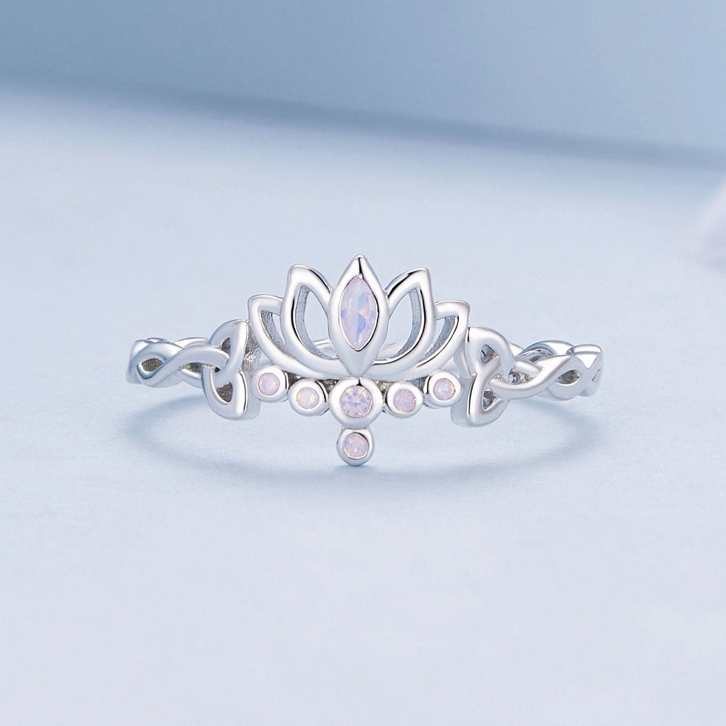 925 Sterling Silver Opal Nanometer Stone Ring Size 6.0 for Women