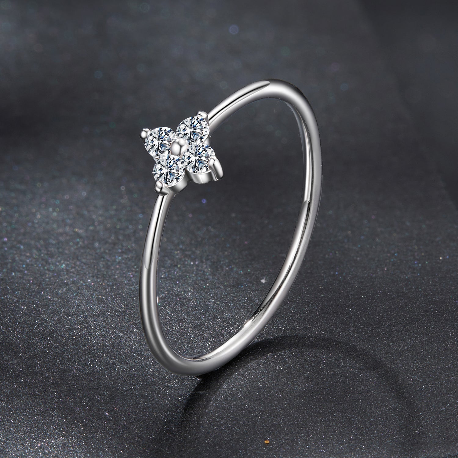 925 Sterling Silver Moissanite Size 6 Ring for Women
