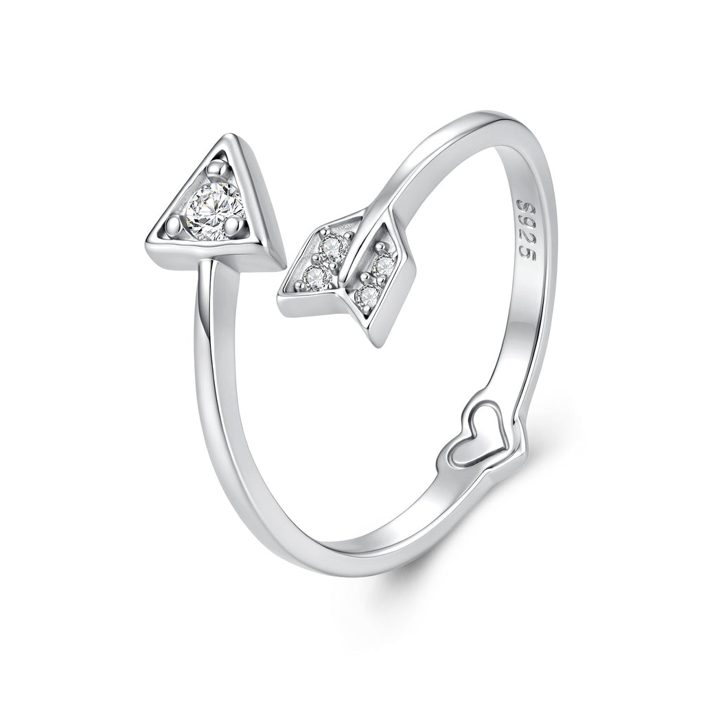 925 Sterling Silver White Gold Plated Pavé CZ Rings for Women