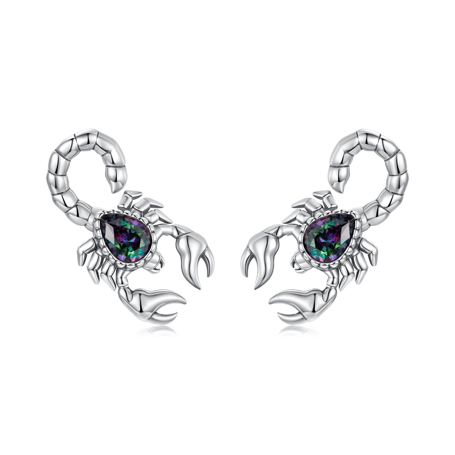 925 Sterling Silver Earrings with Pavé Setting CZ, Oxidized Silver, Size 0.8*1.5cm for Women
